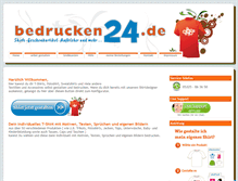 Tablet Screenshot of bedrucken24.de